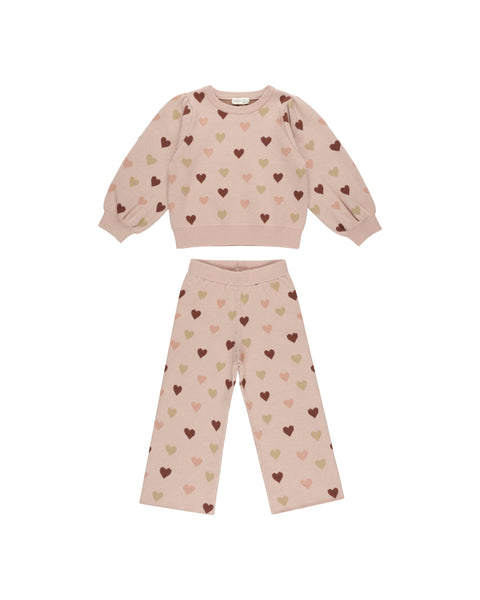 Jacquard Knit Set - Hearts