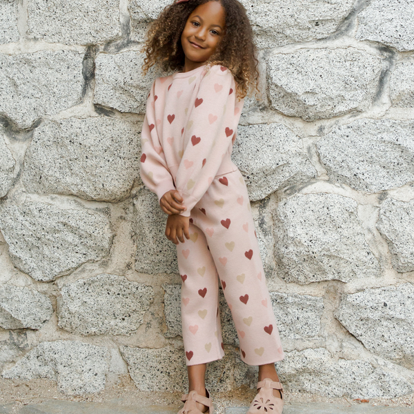 Jacquard Knit Set - Hearts