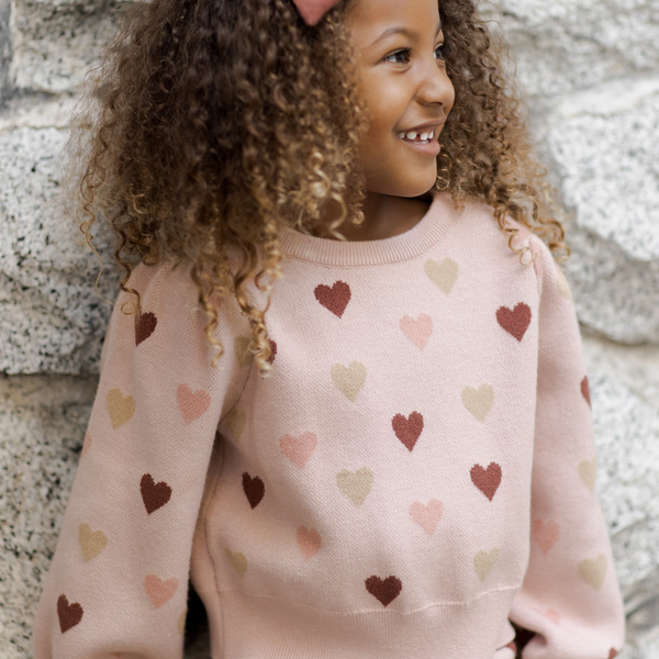 Jacquard Knit Set - Hearts