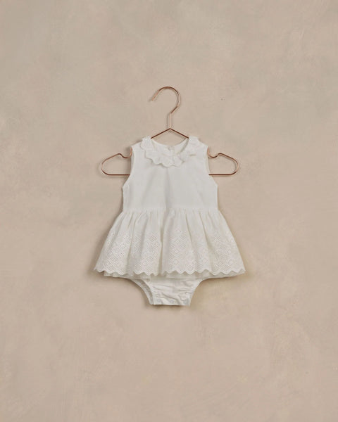 georgia romper | white