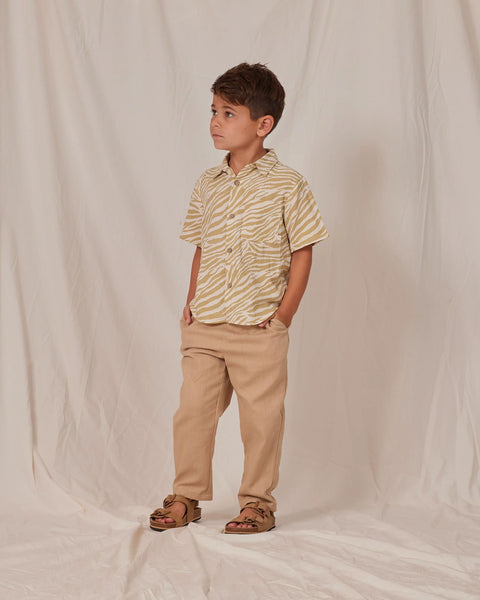 Collared Short Sleeve Shirt | Zebra