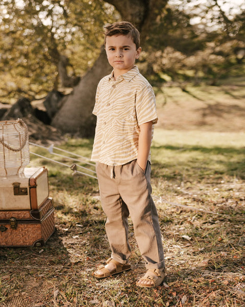 Collared Short Sleeve Shirt | Zebra
