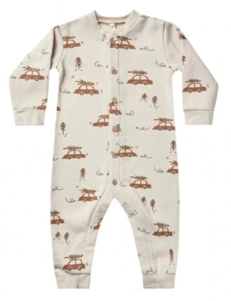 Button Down Jumpsuit Home For The Holidays
