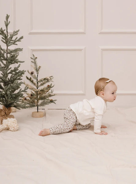 dove long sleeve tee and holly vines pant set