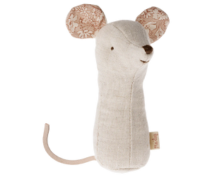 Lullaby Friend Rattles, Mouse - Natural
