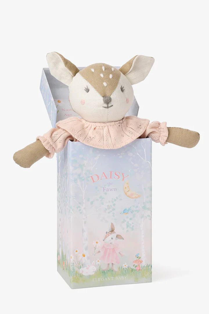 10" DAISY THE FAWN LINEN TOY BOXED