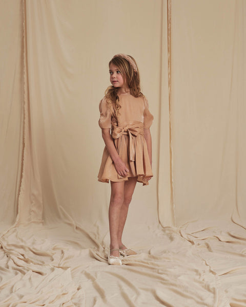 Josephine Dress | Metallic Apricot