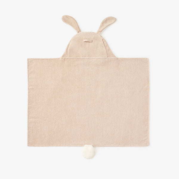 TAUPE BUNNY HOODED BABY BATH WRAP