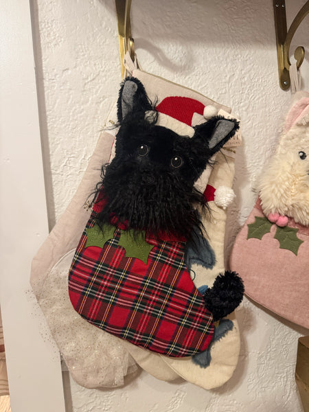 FESTIVE SCOTTIE DOG STOCKING