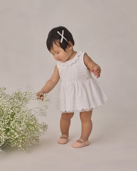 georgia romper | white