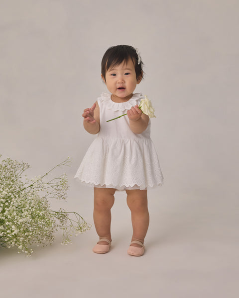 georgia romper | white