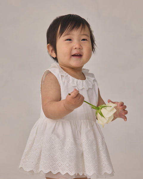 georgia romper | white