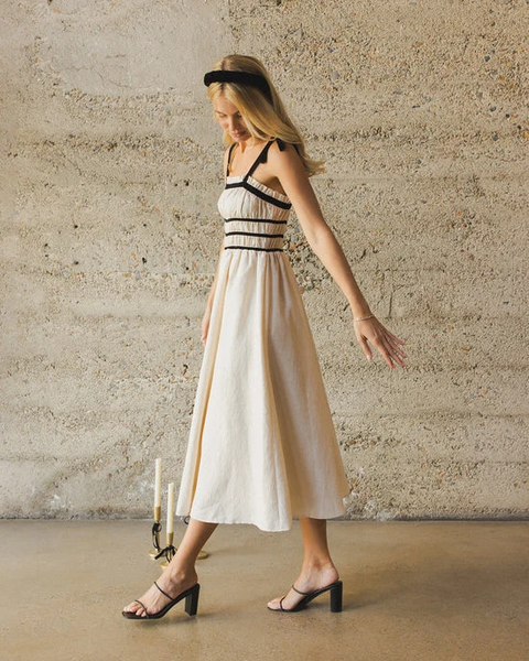 Women's Annabelle Dress | Metallic Ivory