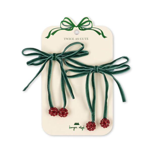 2 Pack Cherry Hair Clips