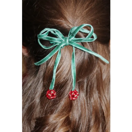 2 Pack Cherry Hair Clips