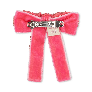 Pearl Bow Hair Clip: Bubblegum