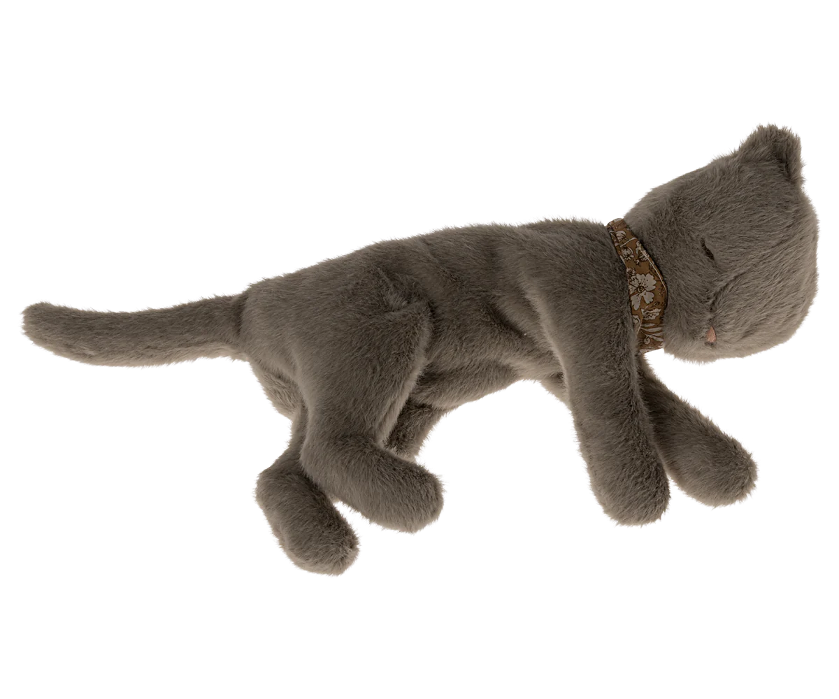 Plush Kitten, Medium - Earth Grey