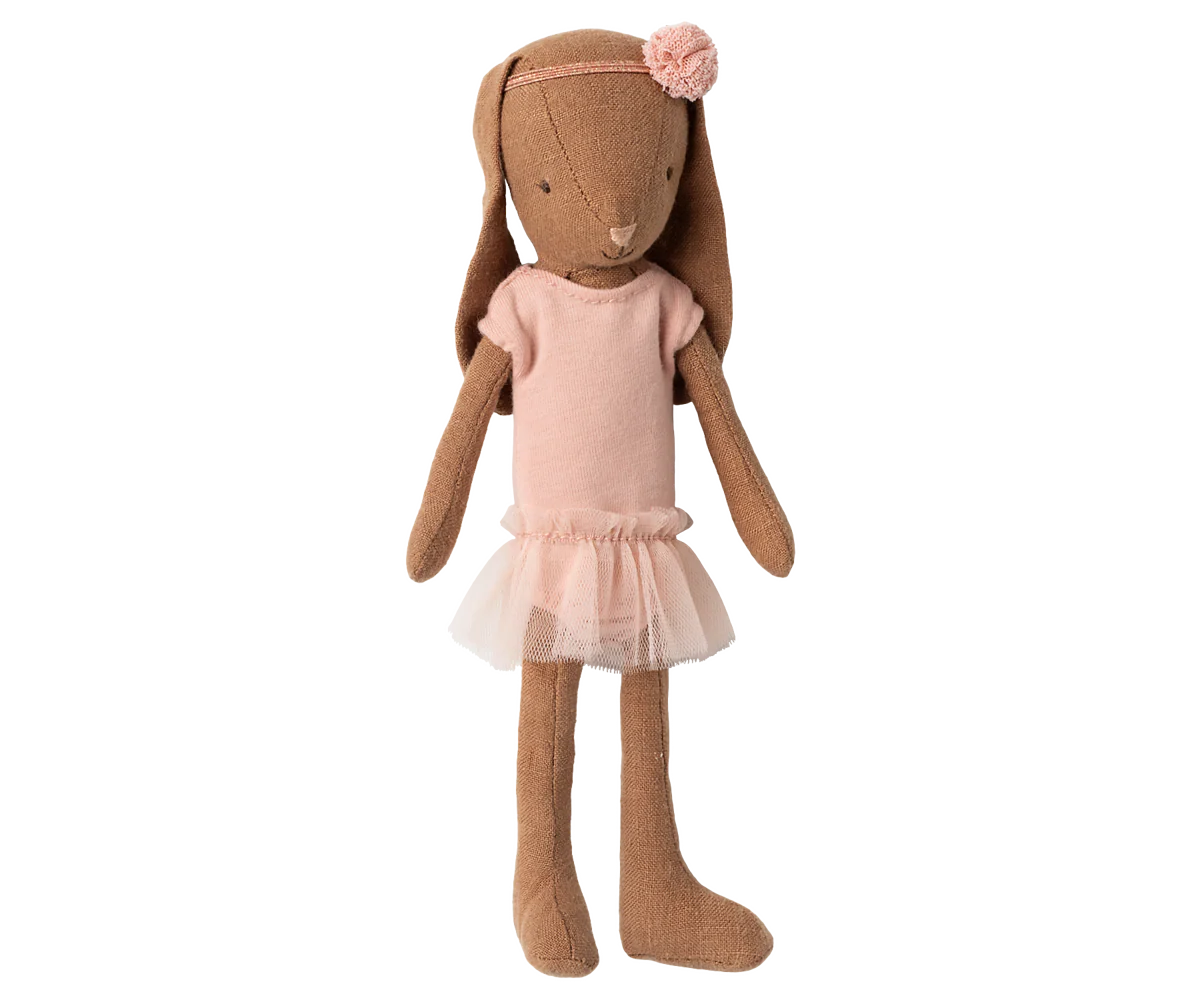 Bunny size 1, Chocolate brown - Ballet suit and skirt rose