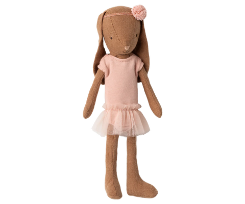 Bunny size 1, Chocolate brown - Ballet suit and skirt rose