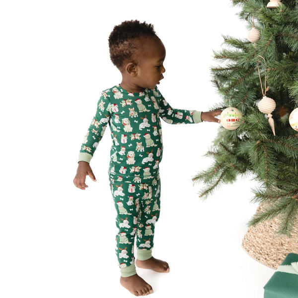Christmas Dogs Uni - Bamboo Long Sleeve Loungewear Set