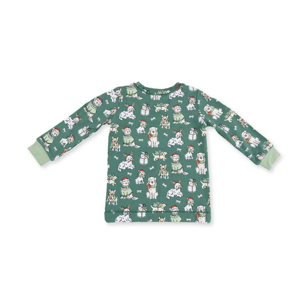 Christmas Dogs Uni - Bamboo Long Sleeve Loungewear Set