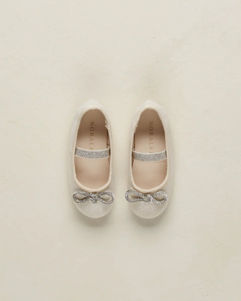 ballet flats || shimmer suede