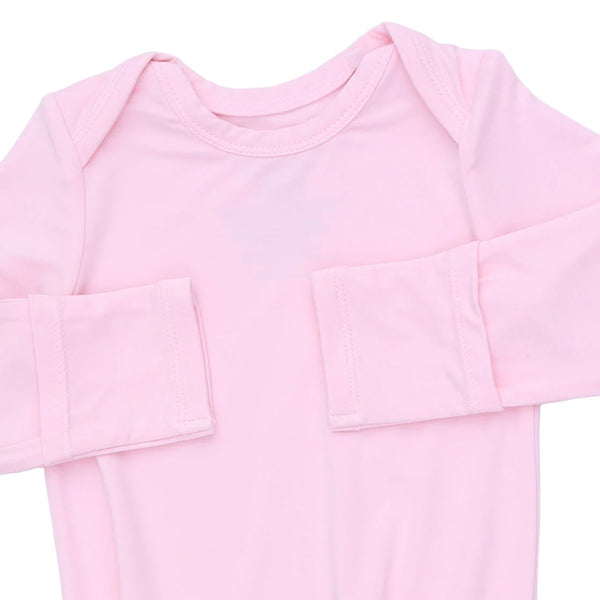 Solid Pink A Boo Knotted Gown and Headband