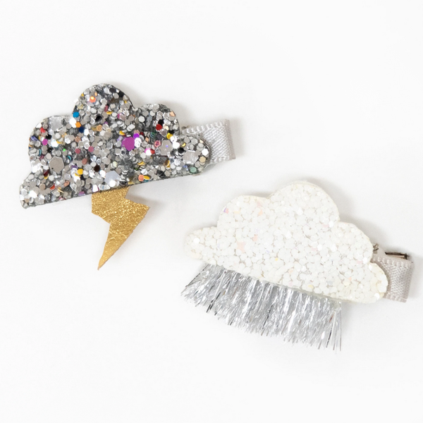 Sparkly Weather Hair Clips