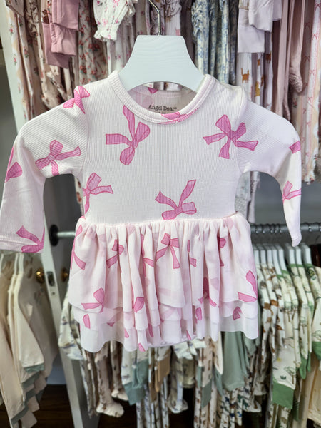 Pretty Bows - L/s Tutu Bodysuit