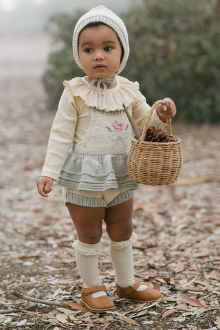 Skirted Romper Rose Bouquet