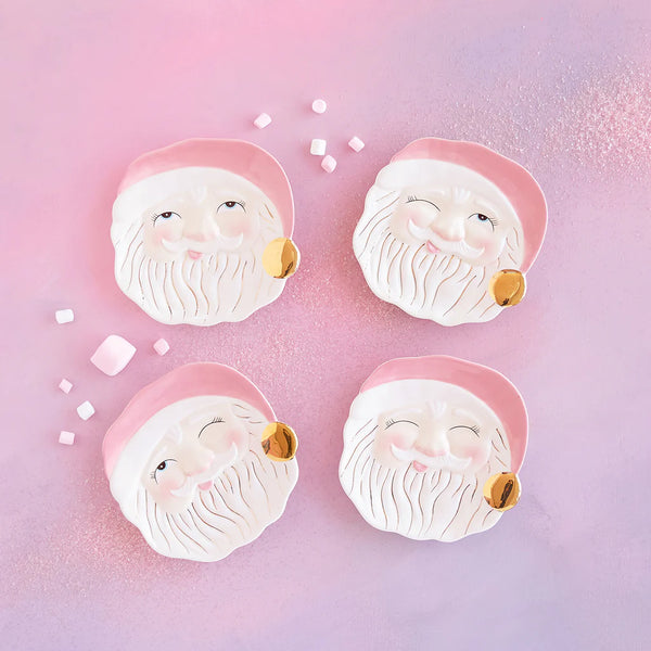 Glitterville Papa Noel Cookie Plates