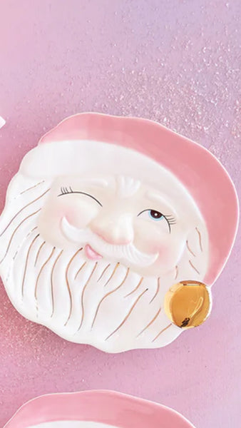 Glitterville Papa Noel Cookie Plates