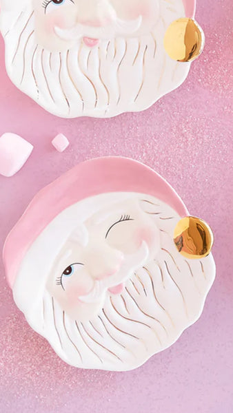 Glitterville Papa Noel Cookie Plates