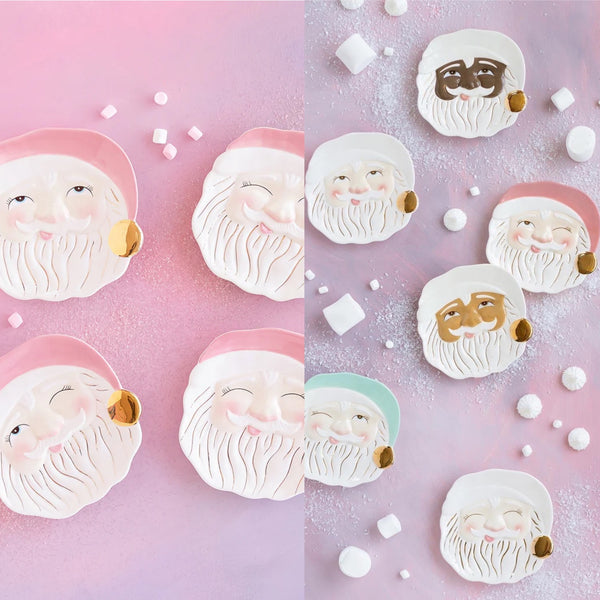 Glitterville Papa Noel Cookie Plates