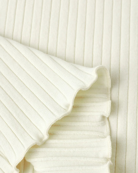Ribbed Long Sleeve || Ivory