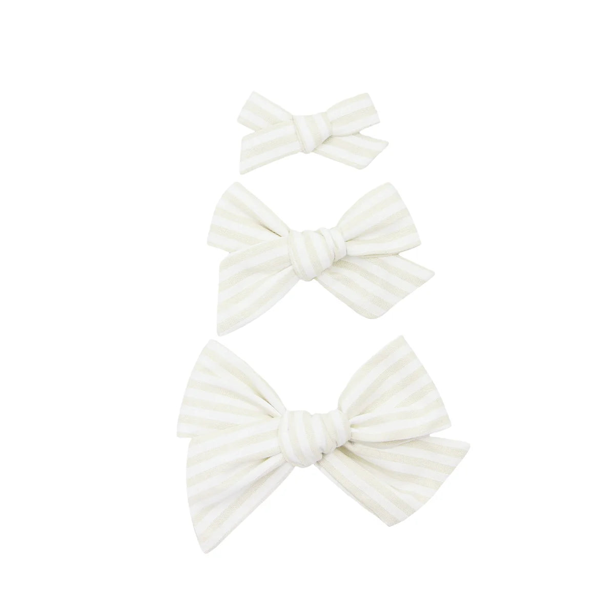 Cotton Bow Ivory Stripe