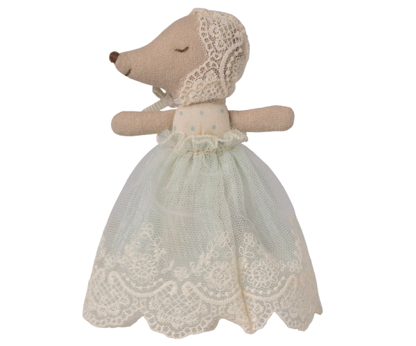 Baby mouse in gown - Mint
