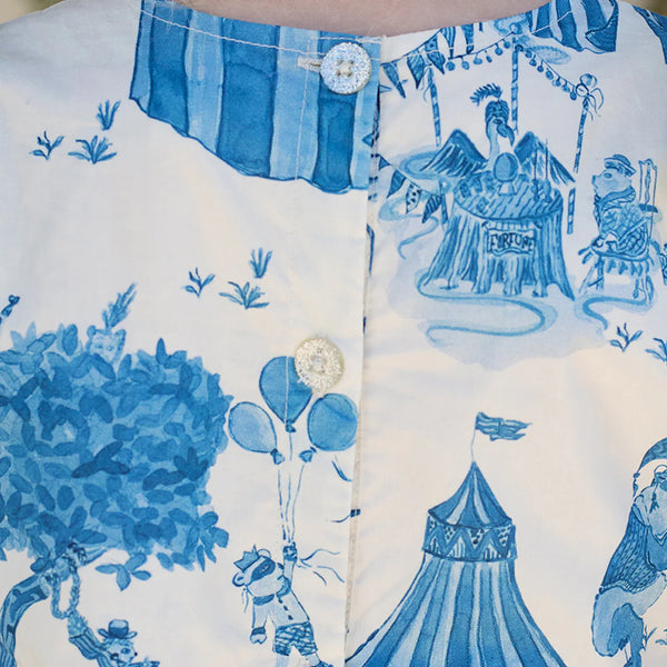 Girls Brooke Dress - Blue Circus