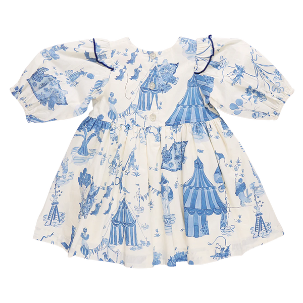 Girls Brooke Dress - Blue Circus