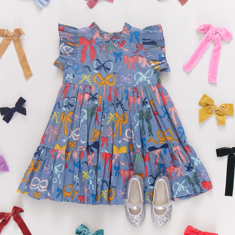 Girl's Jennifer Dress Bows on Bows