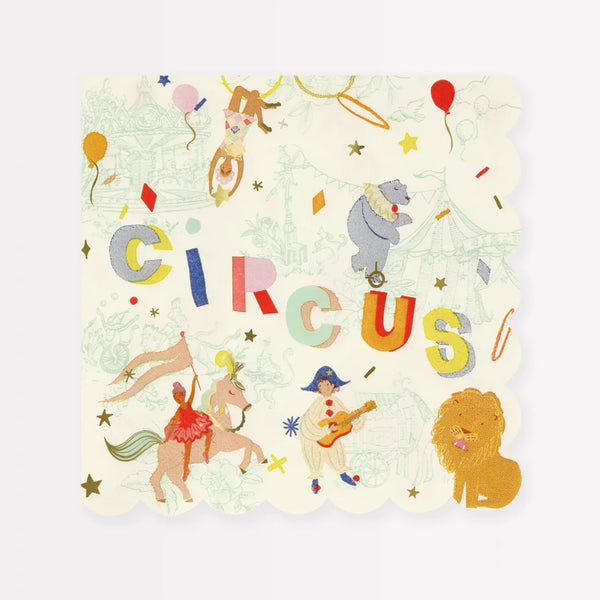 Circus Large Napkins (x 16)