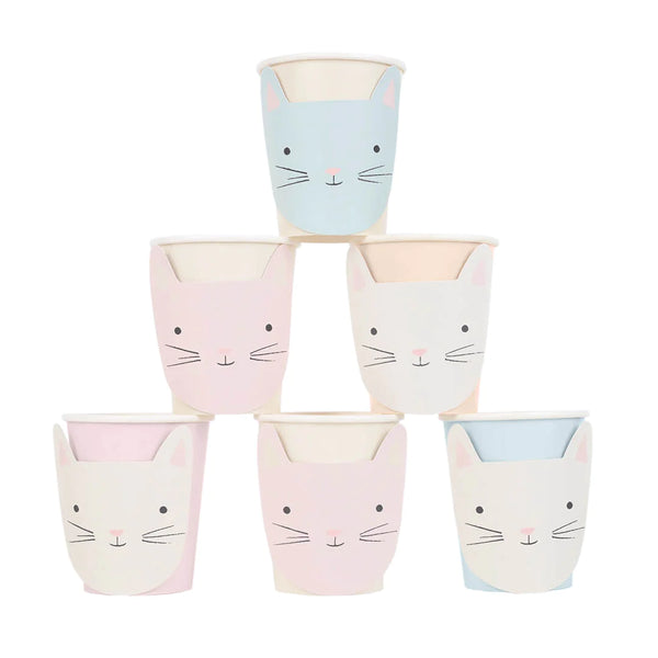 Cute Kitten Cups (x 8)