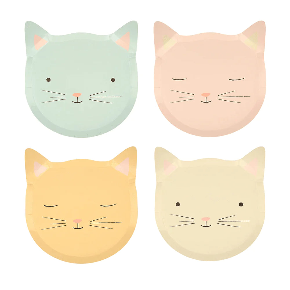 Cute Kitten Plates (x 8)