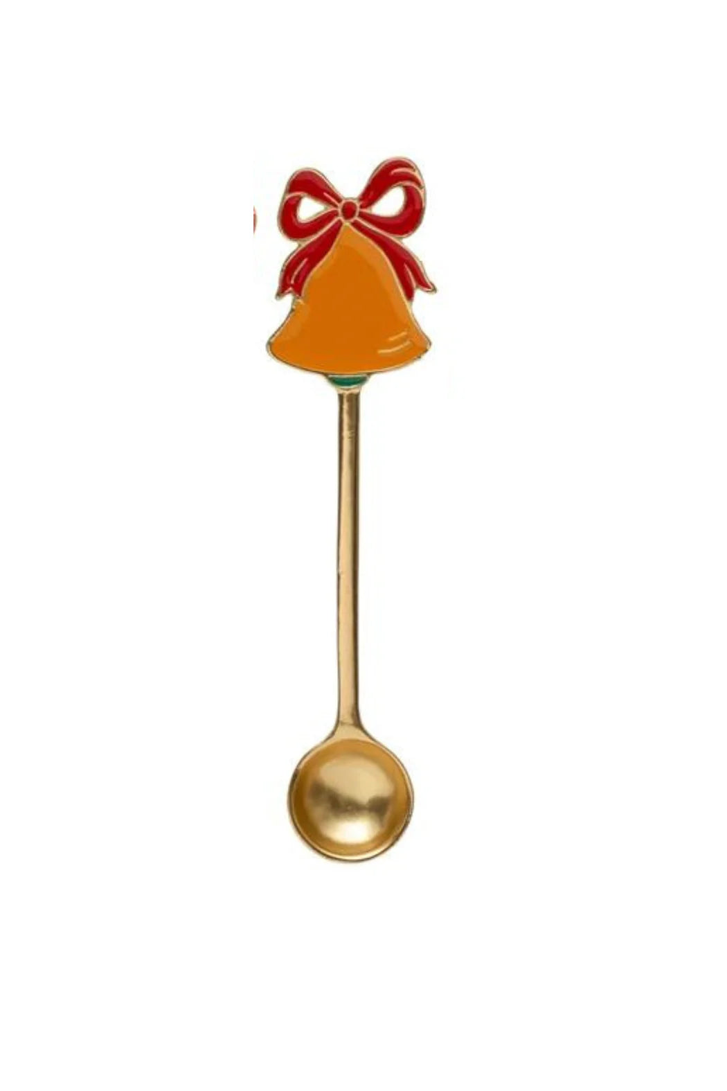 5"L Zinc Alloy Spoon w/ Enameled Holiday Icon Handle, Multi Color, 4 Styles