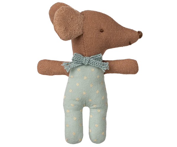Sleepy wakey baby mouse in matchbox - Blue
