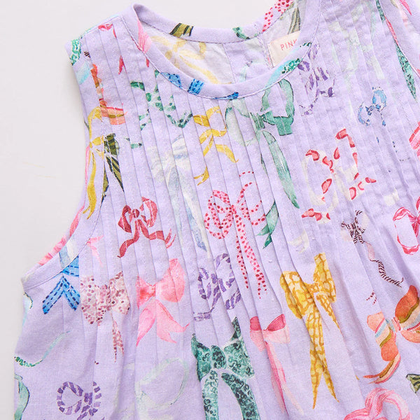 Baby Girls Lavender Watercolor Bows 2 Piece Set