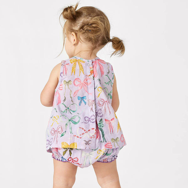 Baby Girls Lavender Watercolor Bows 2 Piece Set