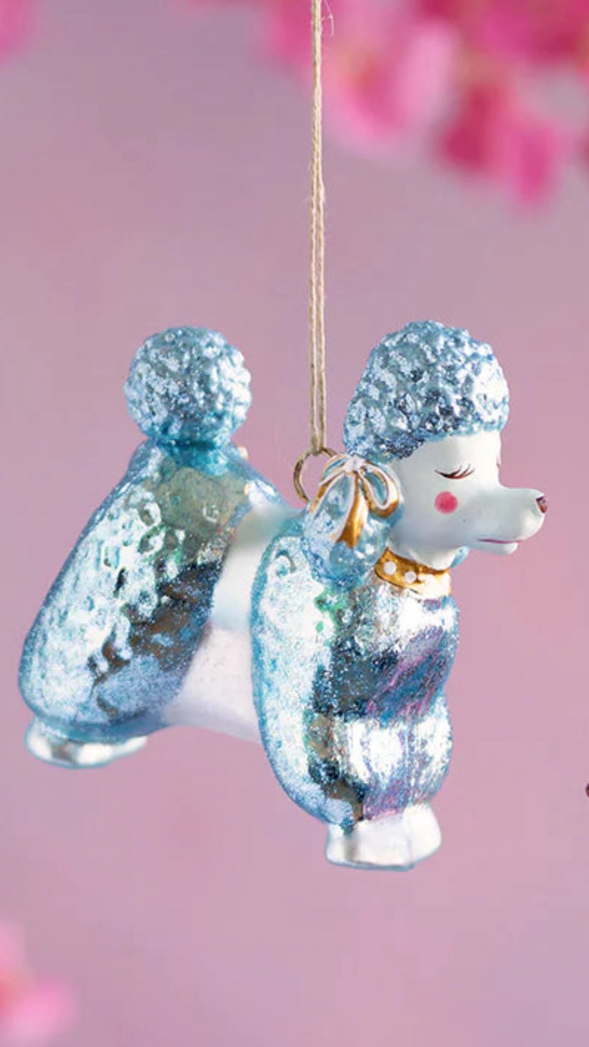 POODLE ORNAMENT BLUE