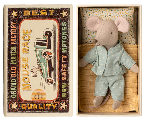 Little brother mouse in matchbox