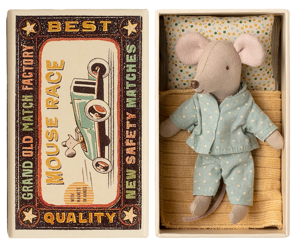 Little brother mouse in matchbox